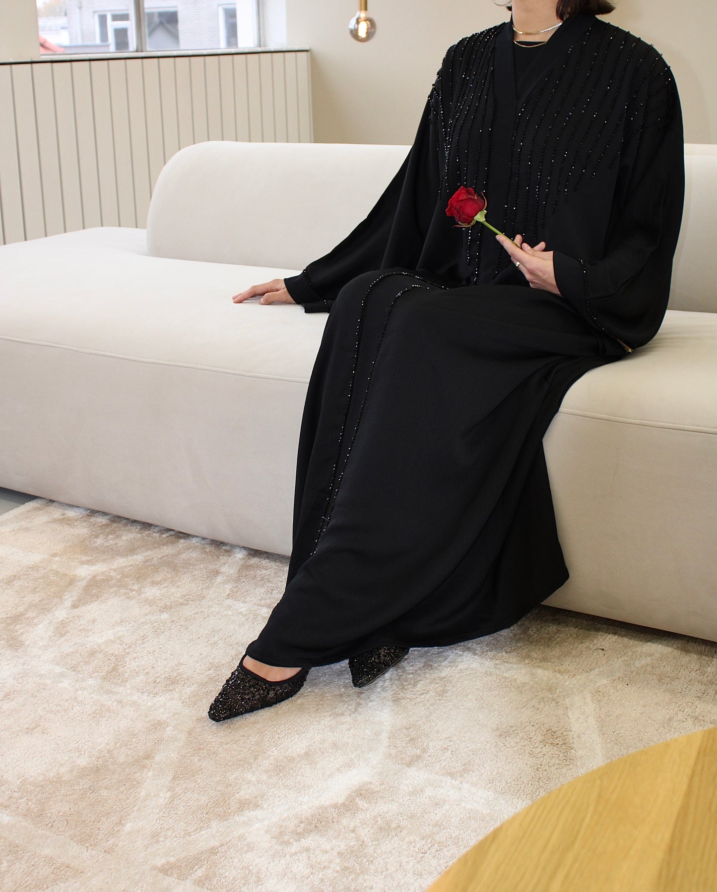 Black Stone Abaya