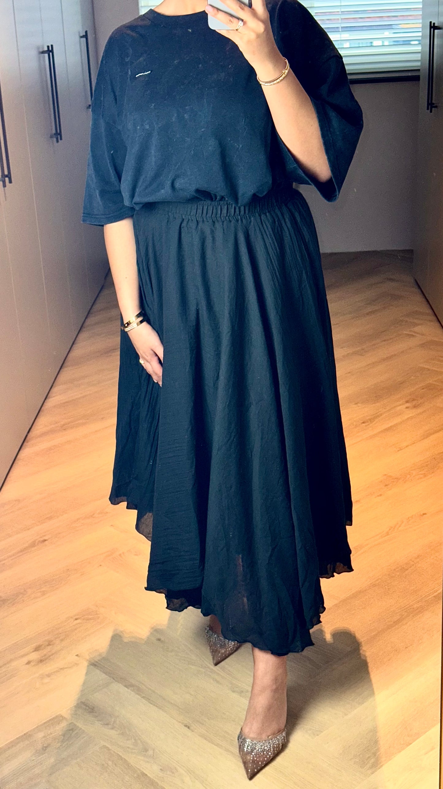 Black Linnen Skirt