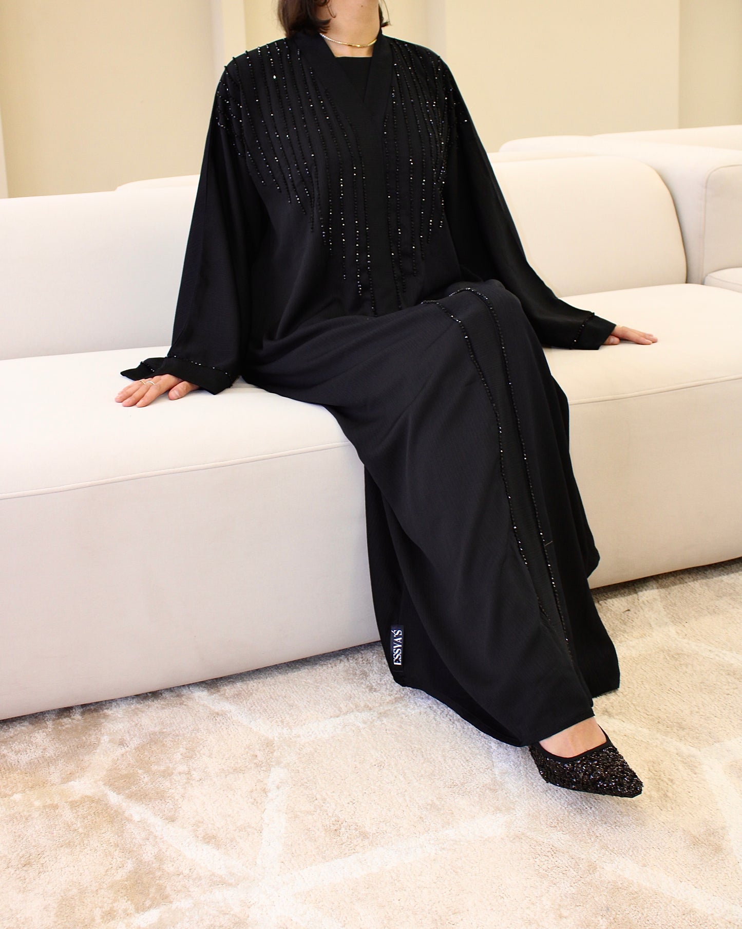 Black Stone Abaya