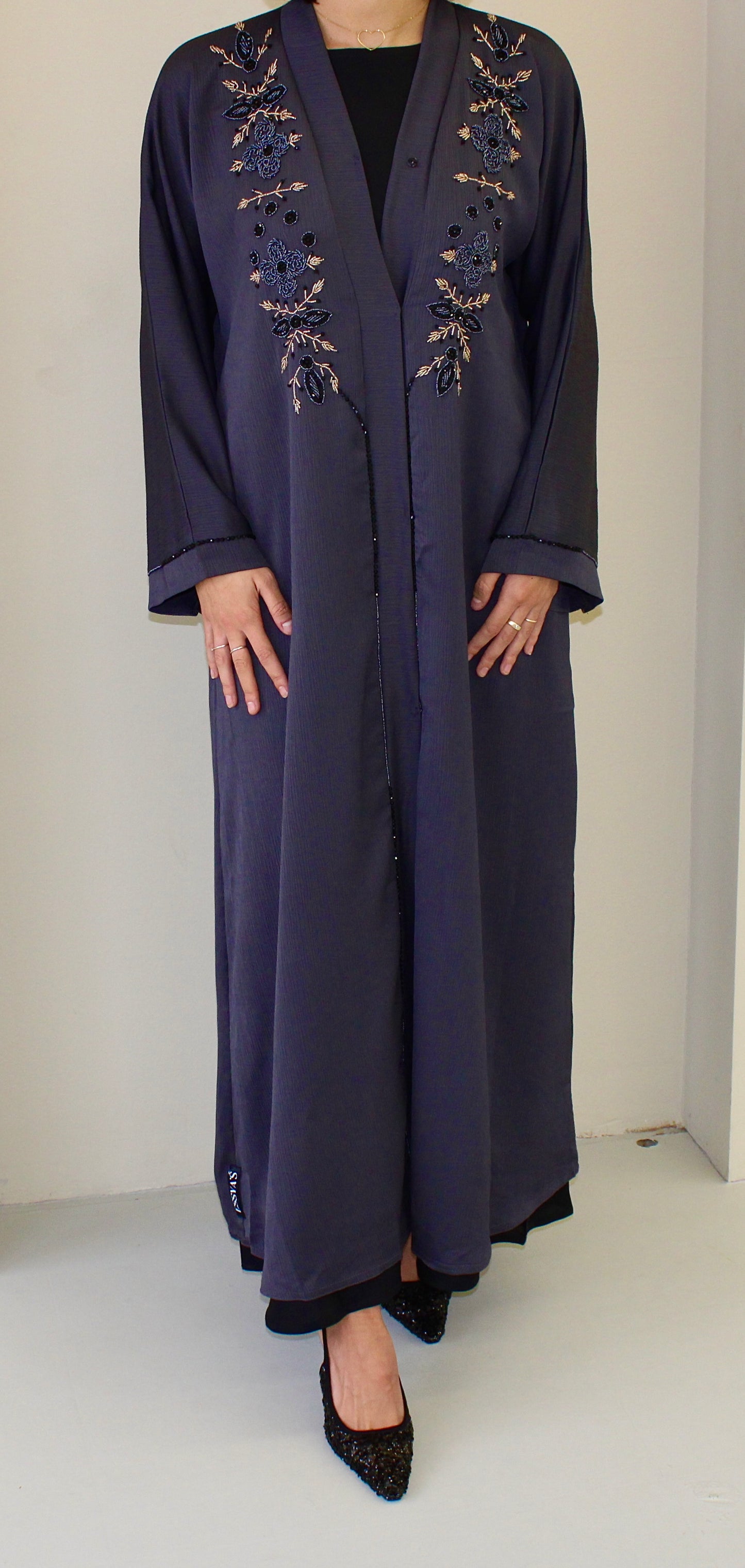 Grey stone Abaya
