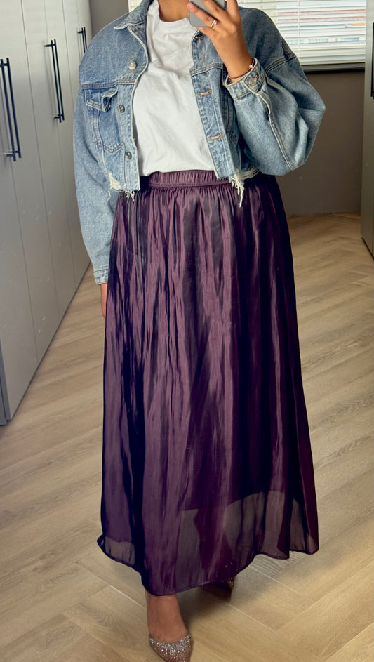 Purple Shiny Skirt