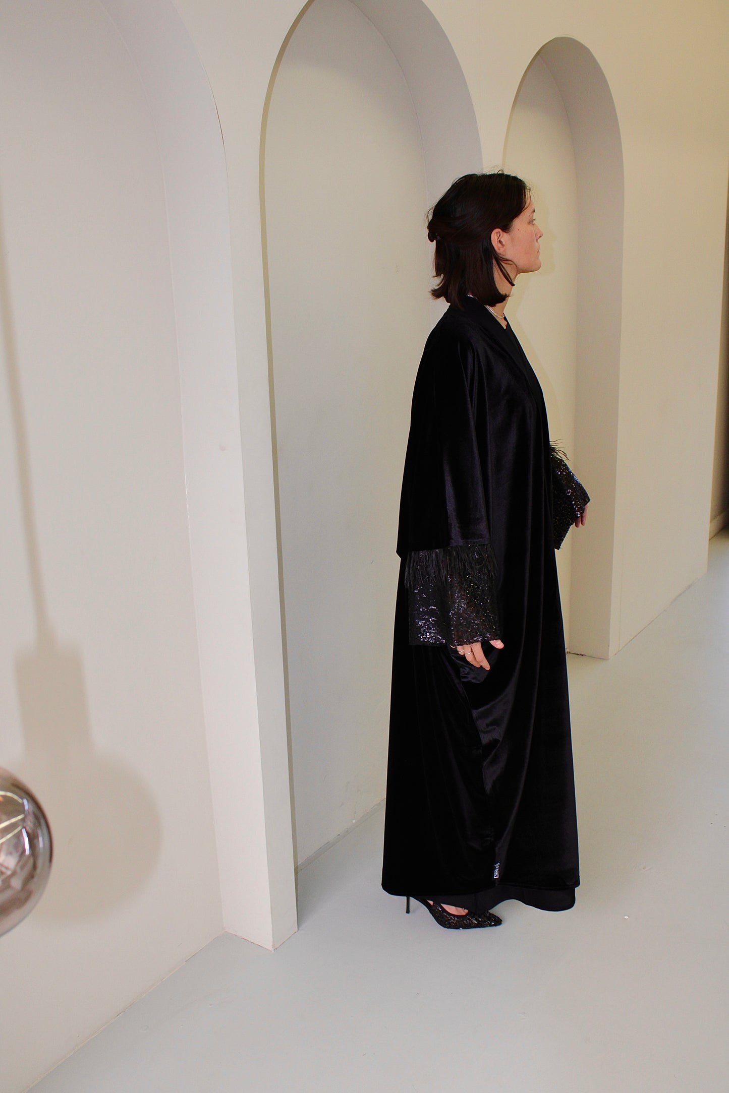 Black Velvet Abaya